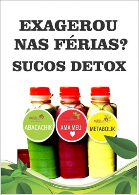 Cuide da sua alimentação sem complicações! Kit com 5 Marmitas Integrais + 3 Sucos Detox + 5 Sopas Detox da Nutrirce por R$99