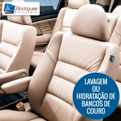 Limpeza dos bancos do seu carro com a qualidade da A C Rodrigues Capotaria! Lavagem ou Hidratação de Bancos de Couro Automotivo por R$99,90 