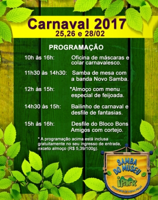 Curta o Carnaval “Samba do Museu” no Maior Parque de Aventura do Ceará! 1 Ingresso (incluso a programação de Carnaval*) + 1 Circuito de Arvorismo + 1 Passeio de Pedalinho por R$27