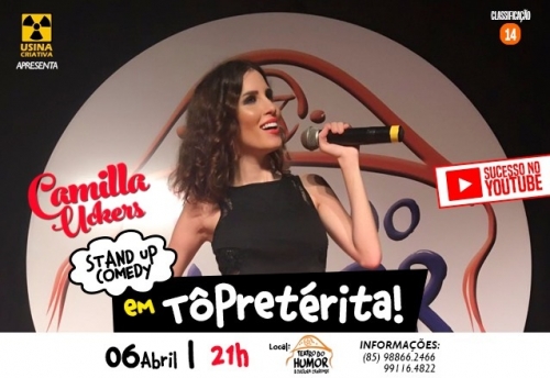 Você vai se divertir com Camilla Uckers! 1 Ingresso inteira para o espetáculo "Tô Pretérita" no Teatro do Humor Cearense por R$13,99